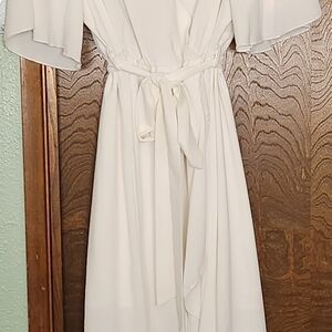 Elegant Cream Women's Dress